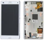 Sony Xperia Z3 Compact D5803 - LCD Kijelző + Érintőüveg + Keret (White) TFT, White