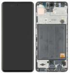 Samsung Galaxy A51 A515F - LCD Kijelző + Érintőüveg + Keret (Prism Crush Black) - GH82-21669A, GH82-21680A, GH82-22083A, GH82-22084A Genuine Service Pack
