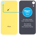 Apple iPhone XR - Hátsó Ház Üveg Nagyobb Kamera Nyílással (Yellow), Yellow