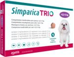 Zoetis Simparica Trio Caini 6 mg (2.6 - 5 kg) Deparazitare interna si externa, 3 x comprimate masticabile
