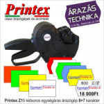 Printex Z15 egységáras kétsoros árazógép 8+7 karakter