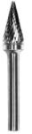 Bartools Kúpos hegyes orrú turbómaró kereszt fogazással - 6x25x58x6mm - Bartools - SKM - MX0625M06 - SM-3