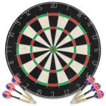 vidaXL Placă de darts profesională cu 6 săgeți, sisal (91459)