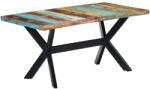 vidaXL Masă de bucătărie, 160 x 80 x 75 cm, lemn masiv reciclat (247435)