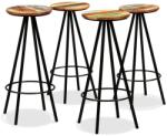 vidaXL Scaune de bar, 4 buc. , lemn masiv reciclat (245446)