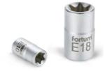 Fortum dugófej, torx, 1/2", 61CrV5 mattkróm, 38mm hosszú; E18 (4700703) - primanet