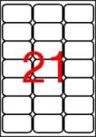 APLI Etikett, univerzális, 63, 5x38, 1 mm, kerekített sarkú, APLI, 2100 etikett/csomag (LCA2414) - iroda24