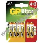 GP Batteries elem Ultra LR03 Micro AAA 6db/csom