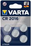 VARTA lithium gombelem CR 2016, IEC CR2016, helyettesíti DL2016, 3V 5db/csom