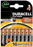 Duracell Plus elem LR3 AAA Micro MN2400 16db/csom. - Kiárusítás!
