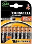 Duracell Plus elem LR3 AAA Micro MN2400 16db/csom