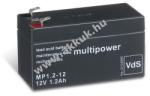 Multipower Helyettesítő ólom akku Diamec típus: DM12-1.3 12V 1, 2Ah (MULTIPOWER) helyettesíti: 12V 1, 3Ah