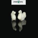  Rata Mandarina din Jad - 40-42 x 33-34 x 13-14 mm - 1 Pereche