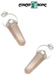  Pandantiv din Cuart Roz Obelisc - 50-53 x 18 mm - 1 Buc