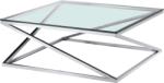 Settimo Masuta de cafea argintie cu blat din sticla Imperial 100x100 cm (EV006) Masa de cafea