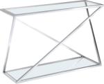 Settimo Consola argintie cu blat din sticla Imperial 120 x 40 cm (EV008)