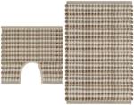 vidaXL Set covoraș de baie lucrat manual, natural și alb, iută textil (133219) Covor baie