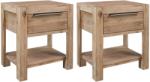 vidaXL Noptiere cu sertare, 2 buc. , 40x30x48 cm, lemn masiv de acacia (3057529)