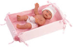 Llorens Bebita kislány baba kisággyal - 26 cm (26300)