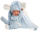 Llorens Nico újszülött fiú baba takaróval és pelenkával - 40 cm (73859)