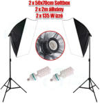  Softbox szett 2x135W, 2x2m állvánnyal