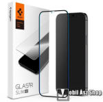 Spigen APPLE iPhone 12 mini, SPIGEN GLASTR SLIM HD üvegfólia, Full cover, 0.2mm, 9H, Fekete (AGL01534)