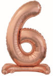 Mezőfi Team Kft Fólia lufi, 6, talpas, rosegold, 76 cm
