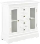 vidaXL Servantă, alb, 70x28x70 cm, lemn masiv de pin (280027) Comoda