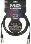 KLOTZ - mikrofonkábel 2 m Klotz XLR3M-XLR3F csatlakozók+MC2000 fekete kábel - dj-sound-light