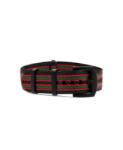 Watchbandit WB Original ultra prémium Nato óraszíj fekete/piros/zöld 22mm