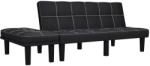 vidaXL Canapea cu 2 locuri, negru, material textil (284754) Canapea