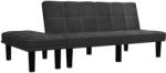 vidaXL Canapea cu 2 locuri, negru, piele ecologică (284759) Canapea