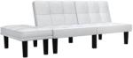 vidaXL Canapea cu 2 locuri, alb, piele ecologică (284758) Canapea