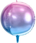 PartyDeco S. r. o Ombre gömb metál fólia lufi, lila és kék, 35cm