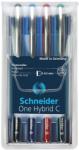 Schneider Rollertoll készlet, 0, 5 mm, SCHNEIDER "One Hybrid C", 4 szín (TSCOHC05K4) - officesprint