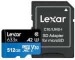 Lexar microSDXC High Performance 633x 512GB C10/U3/V30/A2 LSDMI512BBEU633A