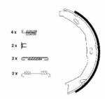 TEXTAR Set saboti frana, frana de mana TEXTAR 91066900 (91066900) - automobilus