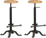 vidaXL Scaune de bar, 2 buc. , lemn masiv de mango (286245)