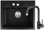 FERRO Set Chiuveta Ferro Mezzo II 1 Cuva 580 x 480 mm GRAFIT si Baterie Ferro FREYA stativa bucatarie BRF42B