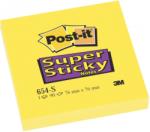 3M Notite adezive galbene Super Sticky Post-It® 76 mm x 76 mm 90 file/cub 3M 654-S (654-S)