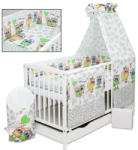  Baby Shop 6 részes babaágynemű - szürke bagoly - babyshopkaposvar