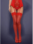 Obsessive S800 szexi sötét piros üvegszálas harisnya S/M