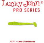 Lucky John Shad LUCKY JOHN Pro Series Tioga 2.4'', 6.1cm, culoare 071 Lime Chartreuse, 9buc/plic (140119-071)