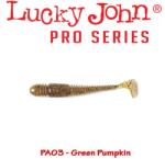 Lucky John Shad LUCKY JOHN Pro Series Tioga 2.4'', 6.1cm, culoare PA03 Green Pumpkin, 9buc/plic (140119-PA03)