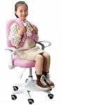 TEMPO KONDELA Növekvő szék alappal és pántokkal, rózsaszín/fehér, ANAIS - mindigbutor