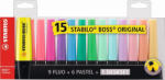 STABILO Set Textmarkere Stabilo Boss Original, culori asortate pastel si neon, 15 buc/set (SW7015)