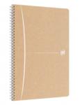 OXFORD Caiet cu spirala A5, OXFORD Touareg, 90 file - 90g/mp, coperta carton reciclat, culoare nisip/alb - dictando (OX-400141845)