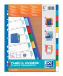 Oxford Separatoare plastic color, A4 XL, 120 microni, 12 culori/set, OXFORD (OX-100205086)