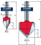 Freud 20-FR Pro felsőmaró V horonymaró D: 31, 7x16; H: 51; A: 8; a: 90; Z: 2 (20-91408)