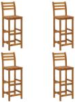 vidaXL Taburete de bar, 4 buc. , lemn masiv de acacia (310286)